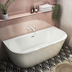 Monza 1700 x 800 Double Ended Free Standing Back To Wall Bath Large Image