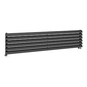 Monza 355 x 1600 Horizontal Anthracite Venetian Style Designer Radiator Large Image