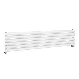 Monza 355 x 1600 Horizontal Venetian Style White Designer Radiator Large Image