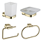 Monza 4-Piece Bathroom Accessory Pack - Brushed Brass