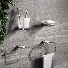 Monza 4-Piece Bathroom Accessory Pack - Chrome