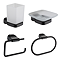 Monza 4-Piece Bathroom Accessory Pack - Matt Black