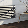 Monza 475 x 1600 Horizontal Anthracite Designer Radiator  Profile Large Image