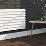 Monza 475 x 1600 Horizontal White Designer Radiator  Profile Large Image