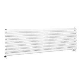 Monza 475 x 1600 Horizontal Venetian Style White Designer Radiator Large Image