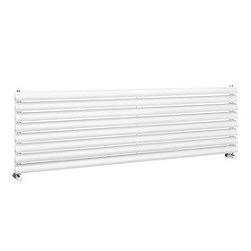 Monza 475 x 1600 Horizontal Venetian Style White Designer Radiator Large Image