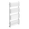Monza 500 x 1000 White Designer D-Shaped Heated Towel Rail  Profile Large Image