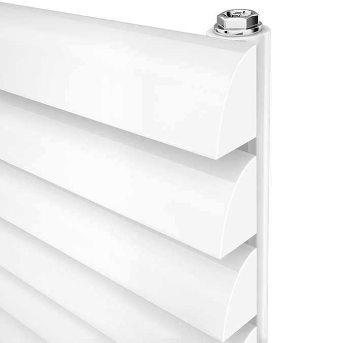 Monza 500 x 1100mm Venetian Style White Designer Towel Rail Profile Large Image