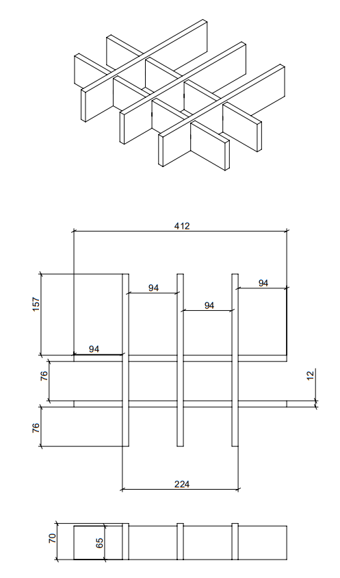 Monza 500mm Bottom Drawer Organiser