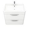 Monza Wall Hung 2 Drawer Vanity Unit with Basin W600 x D445mm  In Bathroom Large Image