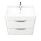 Monza Wall Hung 2 Drawer Vanity Unit with Basin W600 x D445mm  In Bathroom Large Image