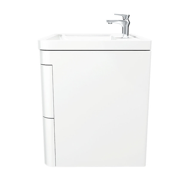 Monza Wall Hung 2 Drawer Vanity Unit with Basin W600 x D445mm  additional Large Image