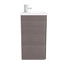 Monza 600mm Floor Standing Vanity Unit (Stone Grey Woodgrain - Depth 450mm)  additional Large Image