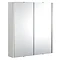 Monza 600mm Grey Mist 2 Door Mirror Cabinet Large Image