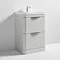 Monza 600mm Grey Mist Floor Standing Vanity Unit with Basin Standard Large Image