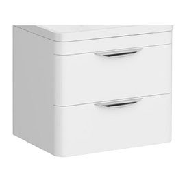 Monza 600mm White Wall Hung Vanity Cabinet (excluding Basin) Medium Image