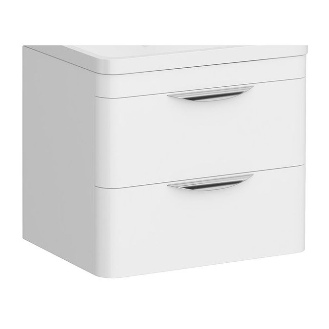 Monza 600mm White Wall Hung Vanity Cabinet (excluding Basin) Large Image