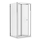 Monza 700 x 700mm Bi-Fold Door Shower Enclosure + Pearlstone Tray