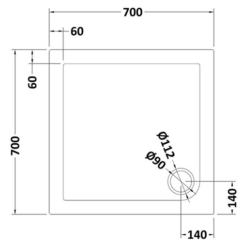 Monza 700 x 700mm Bi-Fold Door Shower Enclosure with Tray