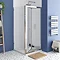 Monza 700 x 700mm Bi-Fold Door Shower Enclosure + Pearlstone Tray