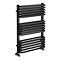 Monza 736 x 500 Anthracite Designer D-Shaped Heated Towel Rail  Profile Large Image