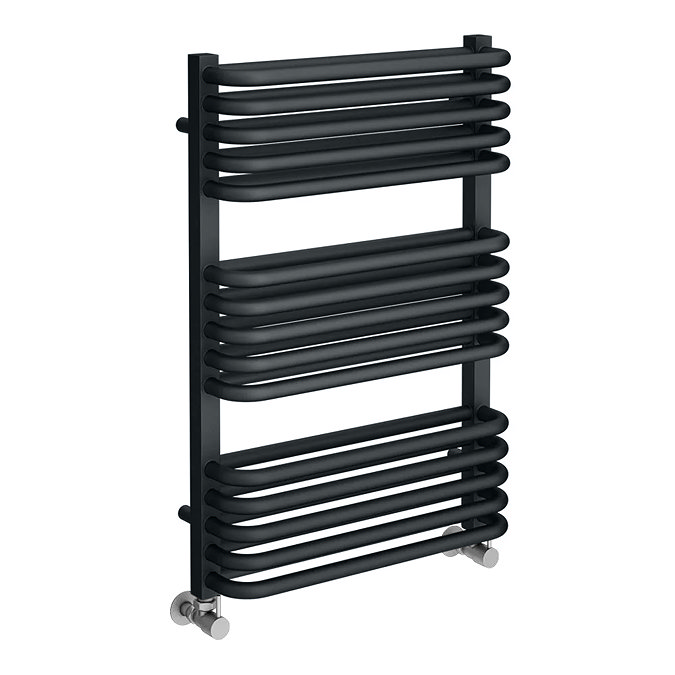Monza 500 x 736 Anthracite Designer D-Shaped Heated Towel Rail