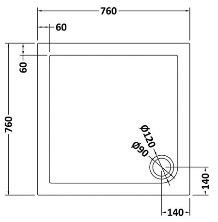 Monza 760 x 760 x 1900mm Pivot Door Shower Enclosure with Pearlstone Tray