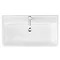 Monza 800 Wall Mounted Vanity Unit Inc. Basin + Side Cabinet - White Gloss Profile Large Image