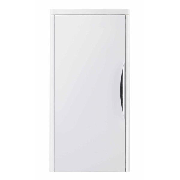 Monza 800 Wall Mounted Vanity Unit Inc. Basin + Side Cabinet - White Gloss  Standard Large Image
