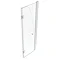 Monza 800 x 1400 Chrome 6mm Hinged Sail Bath Screen with Fixed Side Panel  Profile Large Image