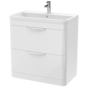 Monza Floor Standing Vanity Unit with Basin W800 x D445mm  Profile Large Image