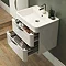 Monza Wall Hung 2 Drawer Vanity Unit with Basin W800 x D445mm  Profile Large Image