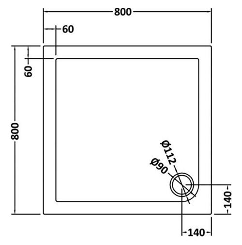 Monza 800 x 800mm Bi-Fold Door Shower Enclosure without Tray