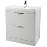 Monza 800mm Grey Mist Floor Standing Vanity Unit with Basin  Large Image