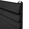 Monza 850 x 500mm Venetian Style Anthracite Designer Towel Rail Profile Large Image