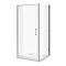 Monza 900 x 900mm Pivot Door Shower Enclosure + Pearlstone Tray  Profile Large Image