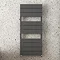 Monza Anthracite Aluminium Heated Towel Rail 1150 x 500mm Flat Panels  Feature Large Image