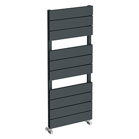 Monza Anthracite Aluminium Heated Towel Rail 1150 x 500mm Flat Panels