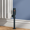 Monza Anthracite Angled Thermostatic Radiator Valves with Sleeving Kit - Energy Saving