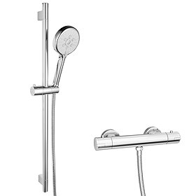 Monza Bar Shower Package with Valve + Slider Rail Kit Large Image