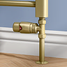 Monza Brushed Brass Straight Thermostatic Radiator Valves - Energy Saving