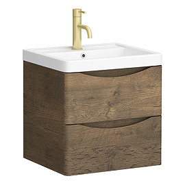 Monza Chestnut 500mm Wide Wall Mounted Vanity Unit
