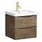 Monza Chestnut 500mm Wide Wall Mounted Vanity Unit