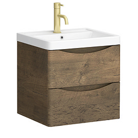 Monza Chestnut 500mm Wide Wall Mounted Vanity Unit