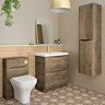 Monza Chestnut 750mm Wide Floor Standing Vanity Unit