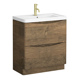 Monza Chestnut 750mm Wide Floor Standing Vanity Unit