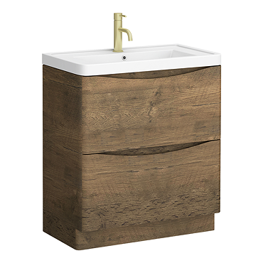 Monza Chestnut 750mm Wide Floor Standing Vanity Unit 