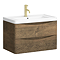 Monza Chestnut 750mm Wide Wall Mounted Vanity Unit