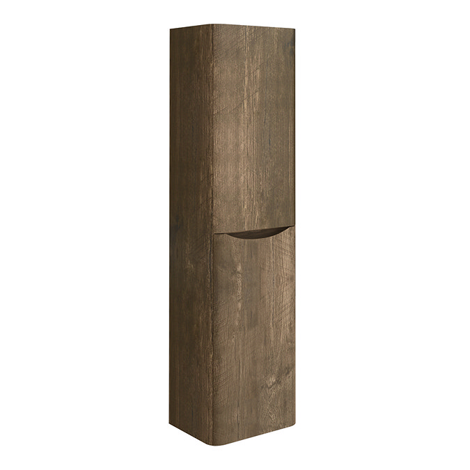 Monza Chestnut Vanity Unit, Tall Storage Unit, and Toilet Package