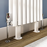 Monza Chrome Angled Thermostatic Radiator Valves with 180mm Standpipes - Energy Saving